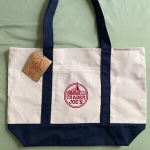 Trader Joe's Large Navy Tote Bag